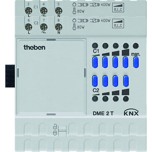 Theben Universaldimmer 2Kanal,Erweit.-modul DME 2 T KNX